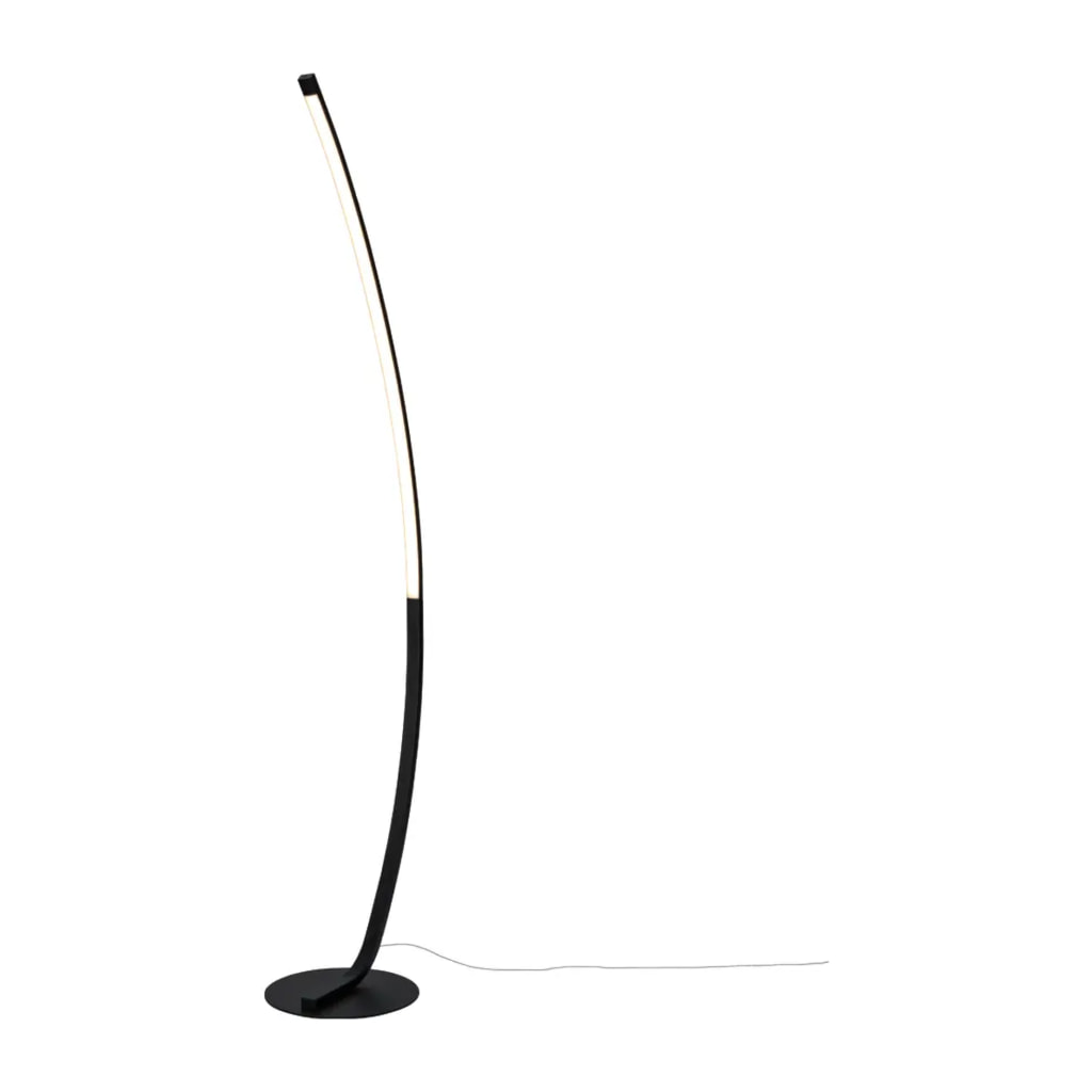 Black Curved LED Floor Lamp