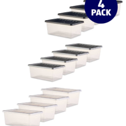 Premier 12L Storage Box 4 Pack